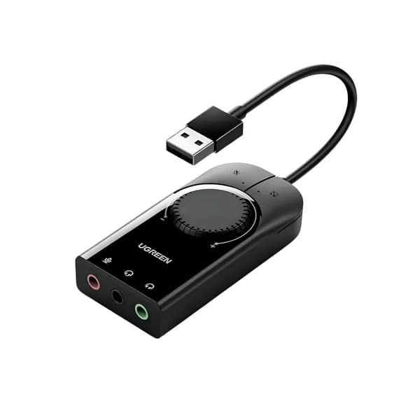 Ugreen USB External Stereo Sound Adapter 15cm Black CM129 - 40964