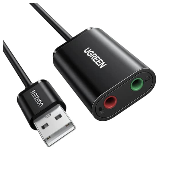 Ugreen  USB 2.0 External Sound Adapter Black US205 - 30724
