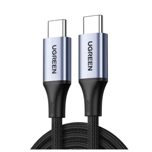 Ugreen USB-C to USB-C Cable 240W Aluminum Case with Braid 2m Space Gray 90440