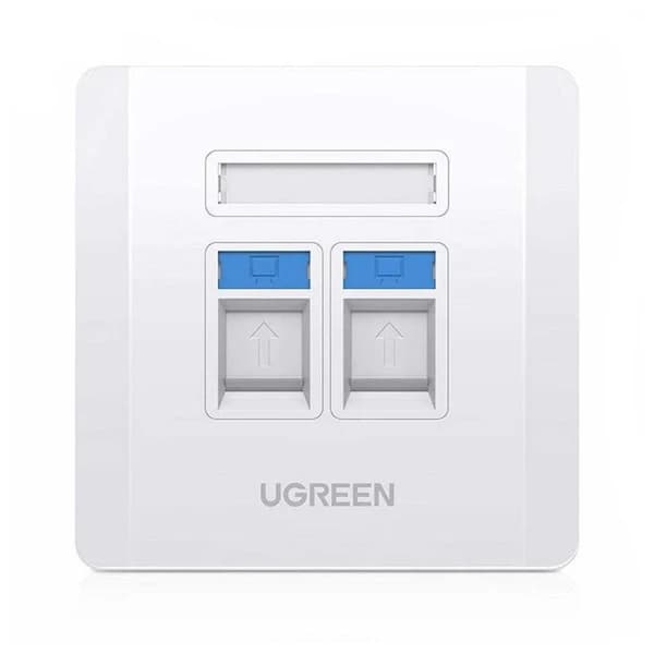 Ugreen 80183 Wall Plate Dual Ports 5pc/Box
