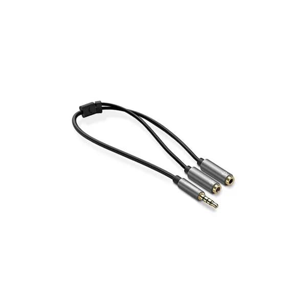 Ugreen 3.5mm male to 2 Female Audio Cable Aluminum case Black 30619