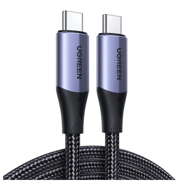 Ugreen USB-C 3.1 M/M Gen2 5A Cable with Braided 1m Black 240W 10Gbps US355 - 80150